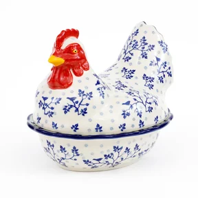 Pojemnik kura D43 h-20,5 cm <br> 3206X Błękitny Ogród